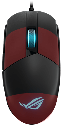 An image showing the contact areas on the Strix Impact III for claw grip type users