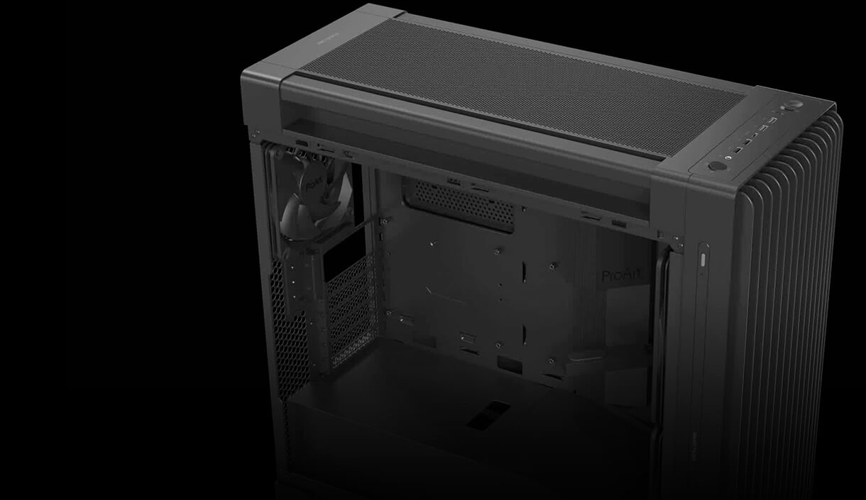 ProArt PA602 case’s compatibilities with 420 mm radiator, graphics card vertical and horizontal mounts