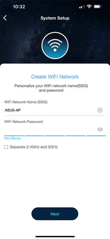 Stel uw WiFi SSID en wachtwoord in.