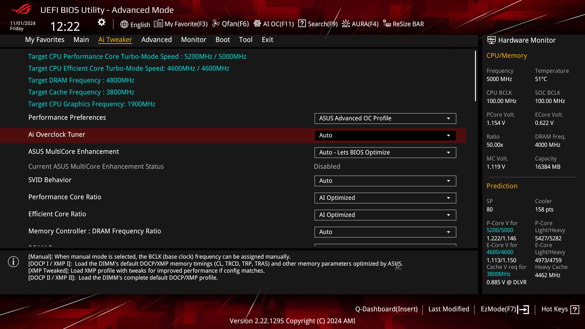 BIOS Advanced Mode UI Bild