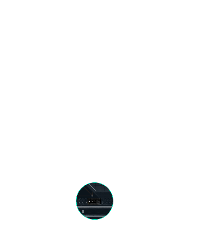 position of 4-pin PWM/DC Fan Header