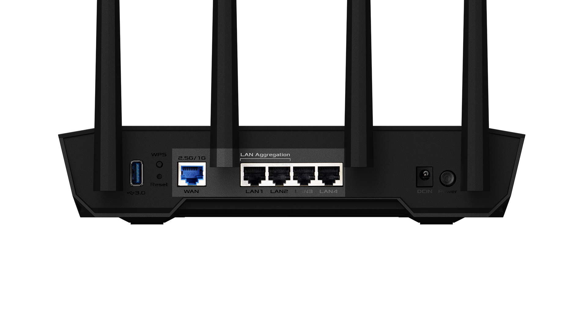 TUF Gaming AX4200 I/O port (focused)