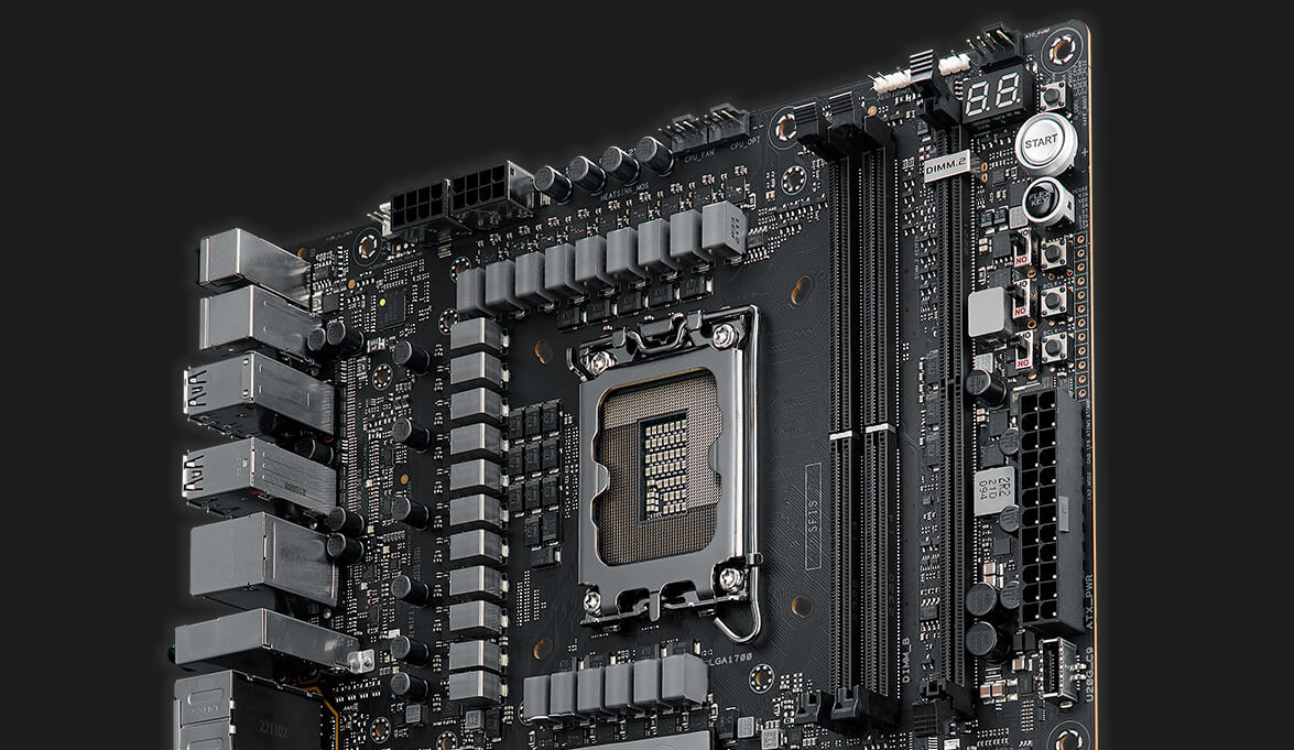 Das ROG Maximus Z790 Apex Encore verfügt über 24+0+2 Leistungsstufen, die jeweils bis zu 105 Ampere leisten können.