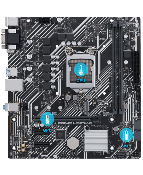 ASUS PRIME H510M-E cooler design