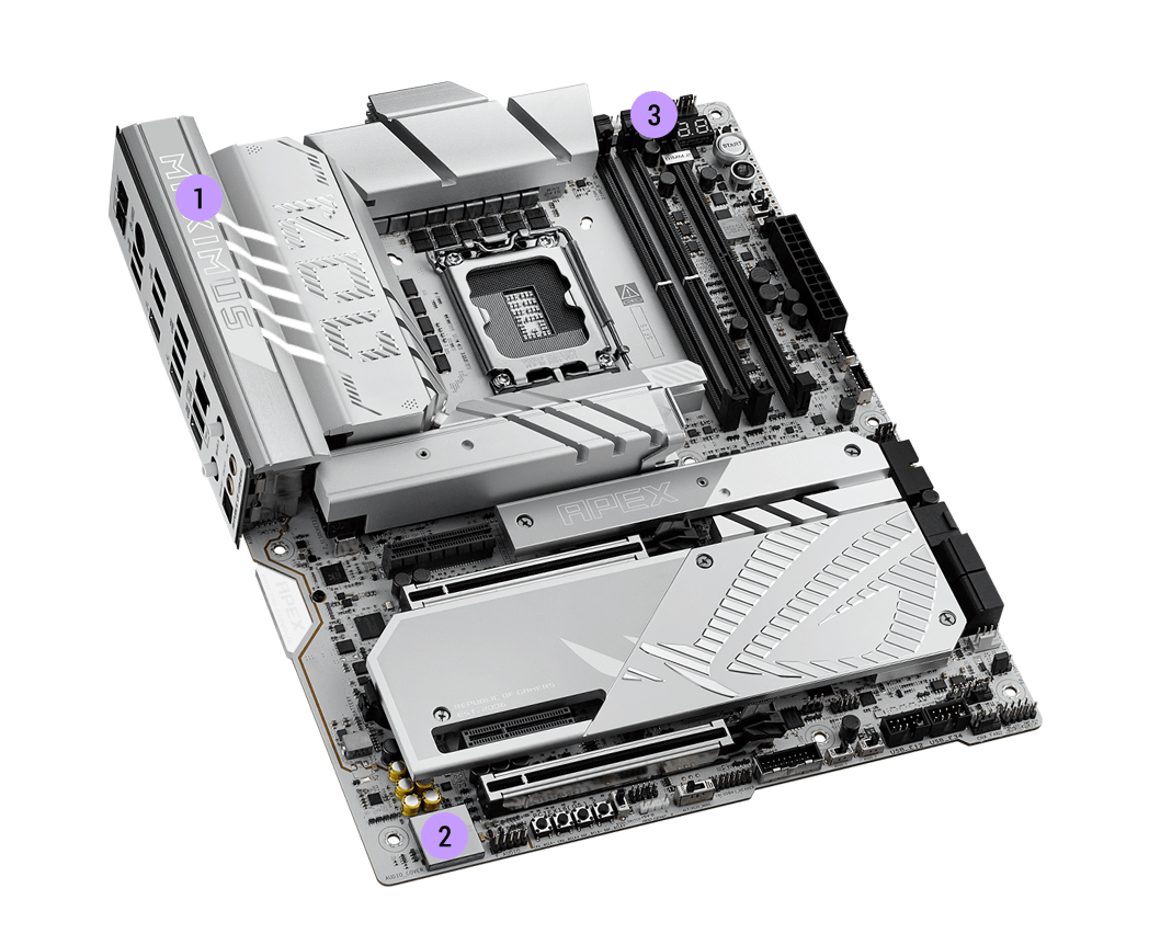 Gaming immersion specs of the ROG Maximus Z890 Apex