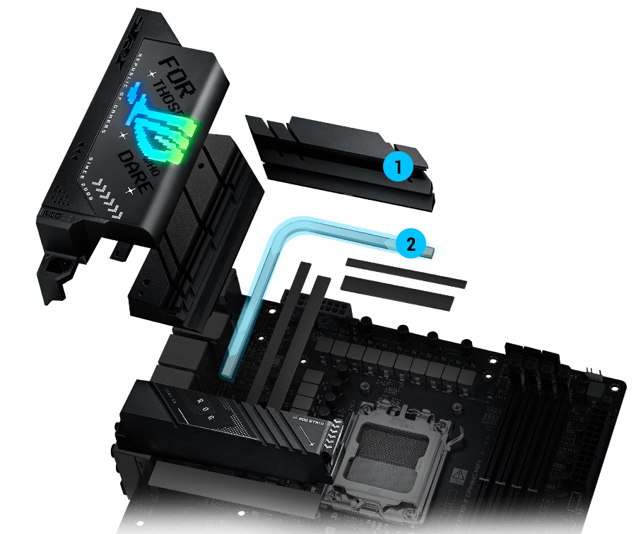 Disposition de la conception du refroidissement du VRM de la Strix X870-F