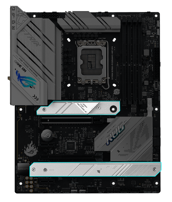 Strix B760-F M.2 散熱器配置