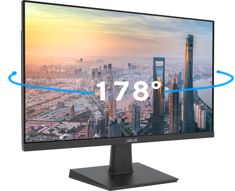 IPS panel delivers 178° wide view angle