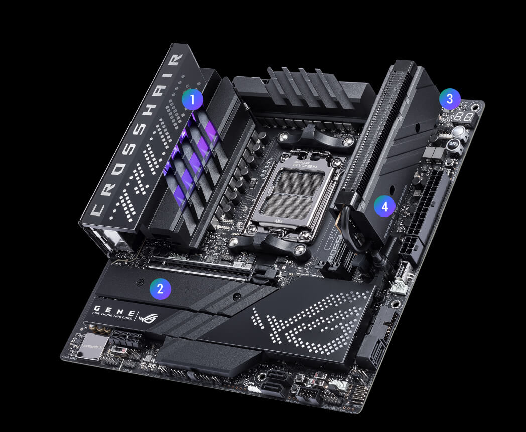 Cooling specs of the ROG Crosshair X670E Gene