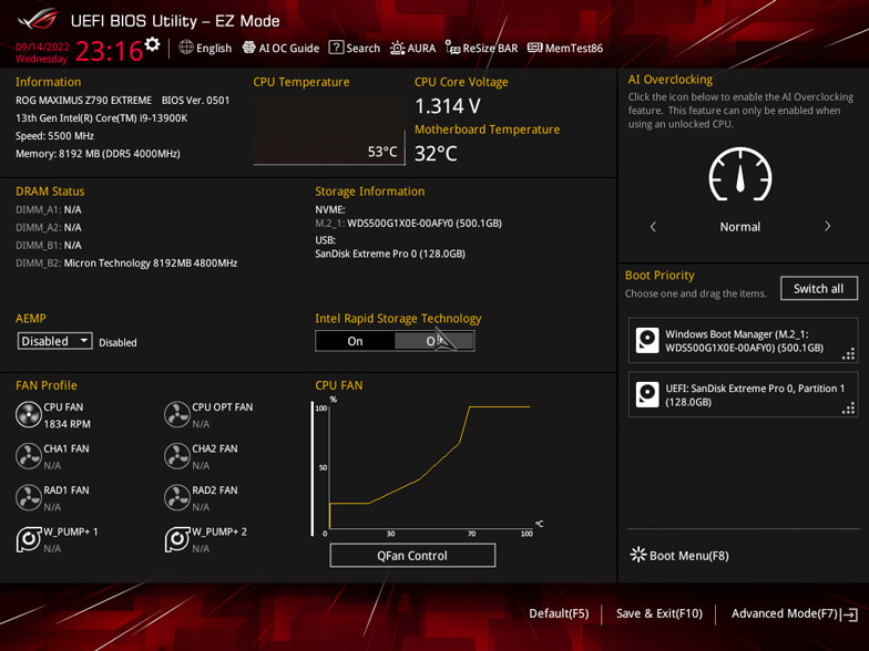 ROG UEFI BIOS UI bietet den EZ-Modus
