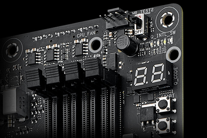ROG Z790 Hero BTF features Q-code