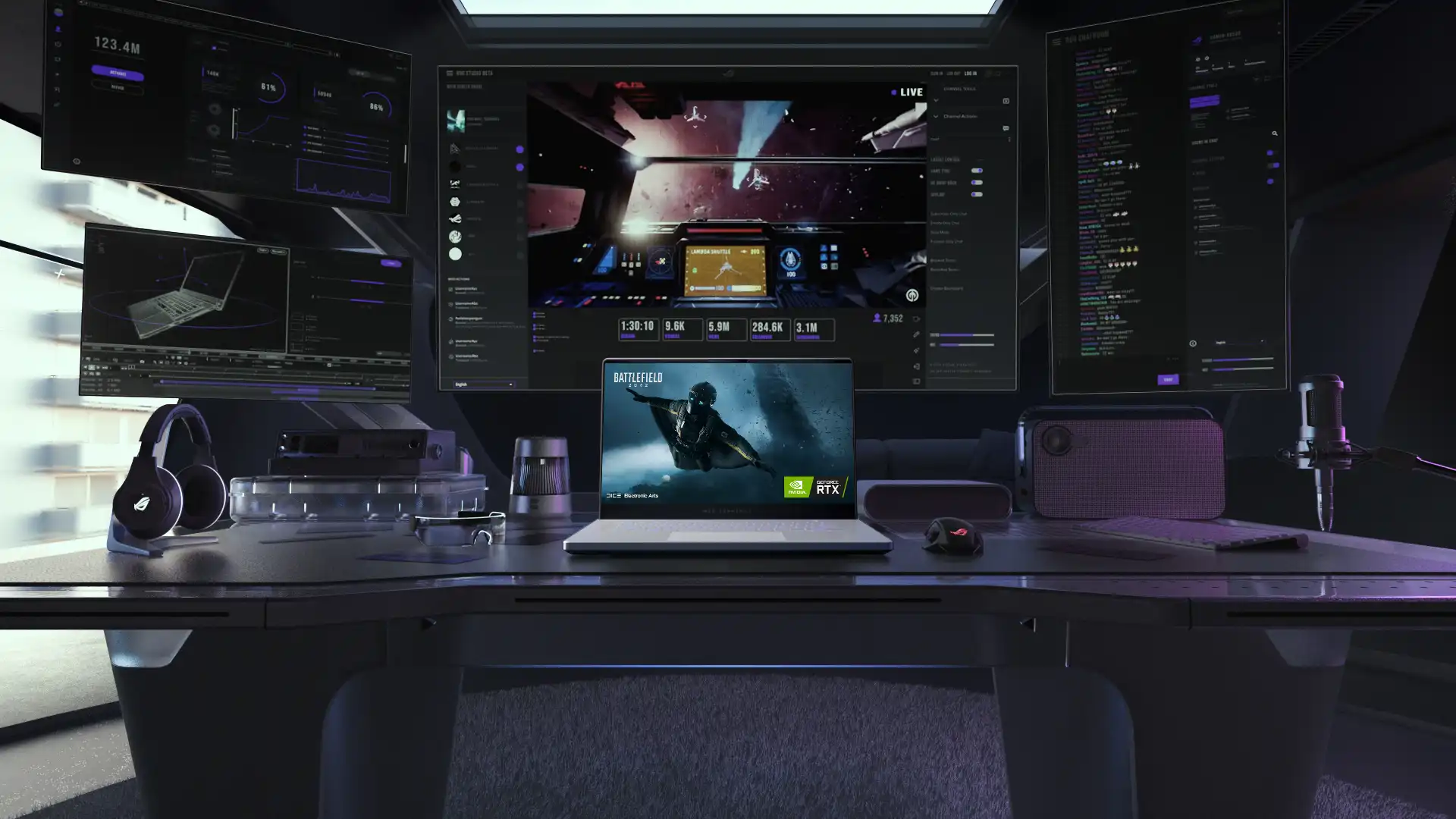 Zephyrus G15 with game title palying in a gaming room