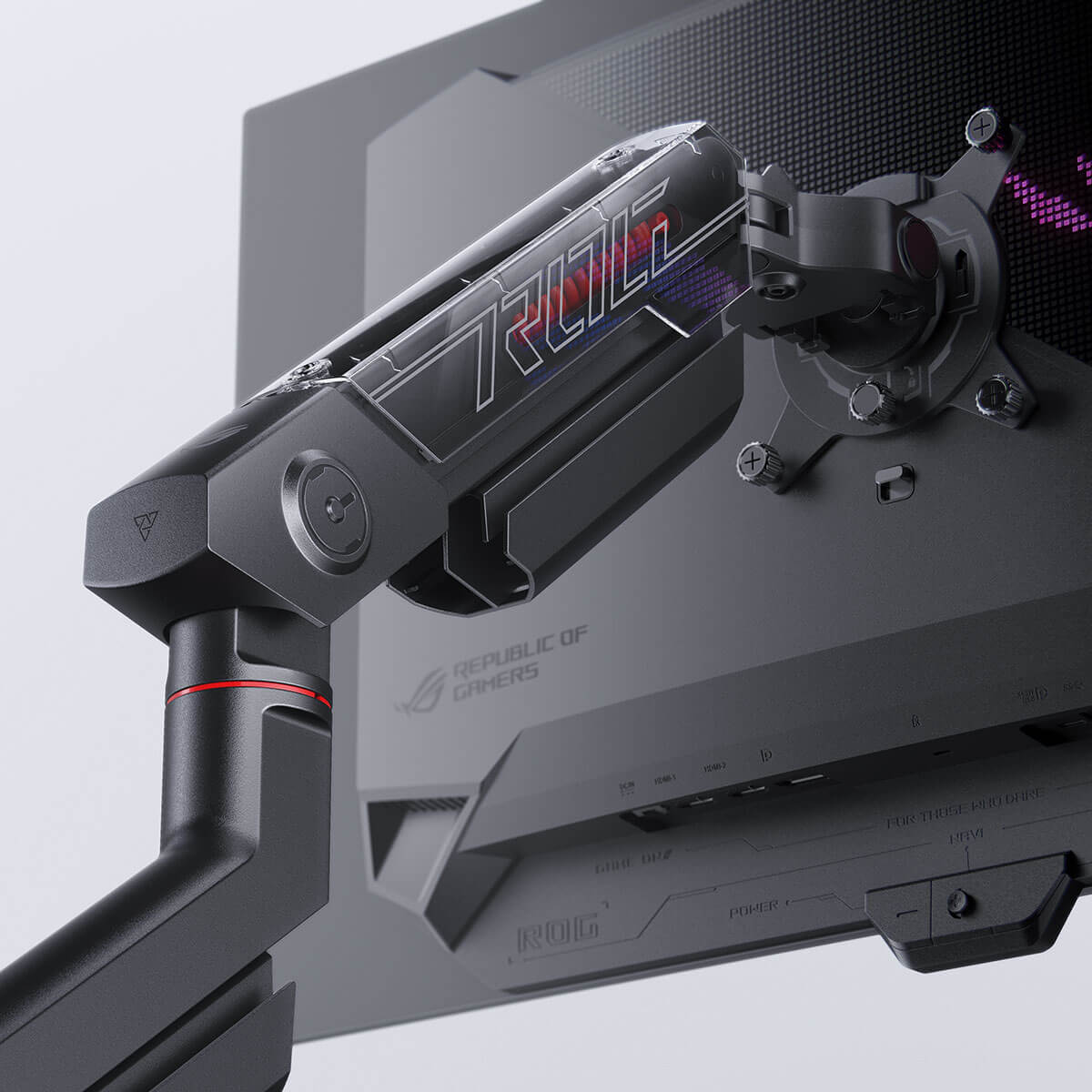 Vue latérale du ROG Ergo Monitor Arm