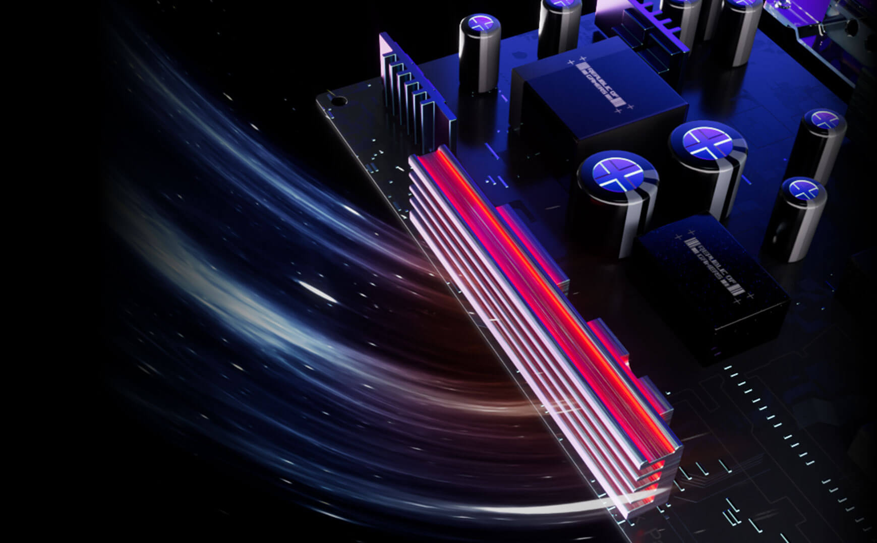 The air exchange through the heatsink in the monitor