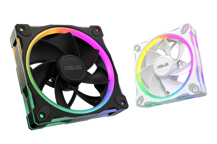 ASUS Prime MR120 ARGB ventilatorkleur en bladoriëntatie-opties