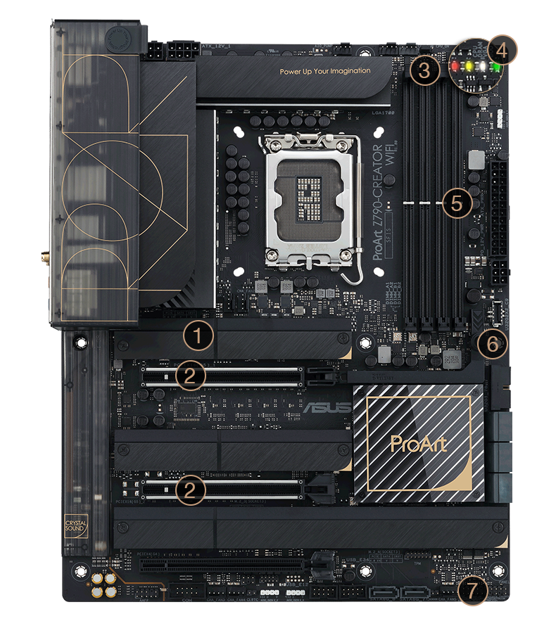 DIY-friendly features of the ProArt Z790-Creator WiFi motherboard