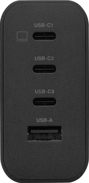 A chart showing power delivery when the different numbers of ports are occupied.