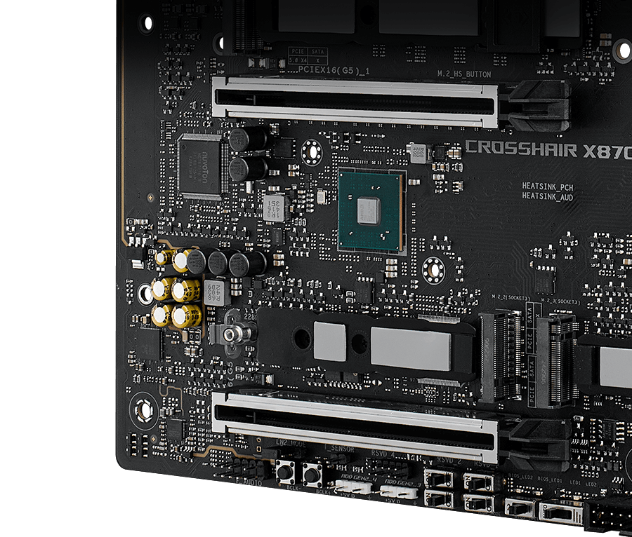 El diseño Gaming Audio del ROG Crosshair X870E Extreme