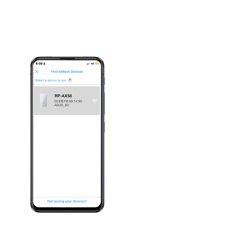 Schritt 1: Verwenden Sie die ASUS Router App und suchen Sie nach RP-AX58.