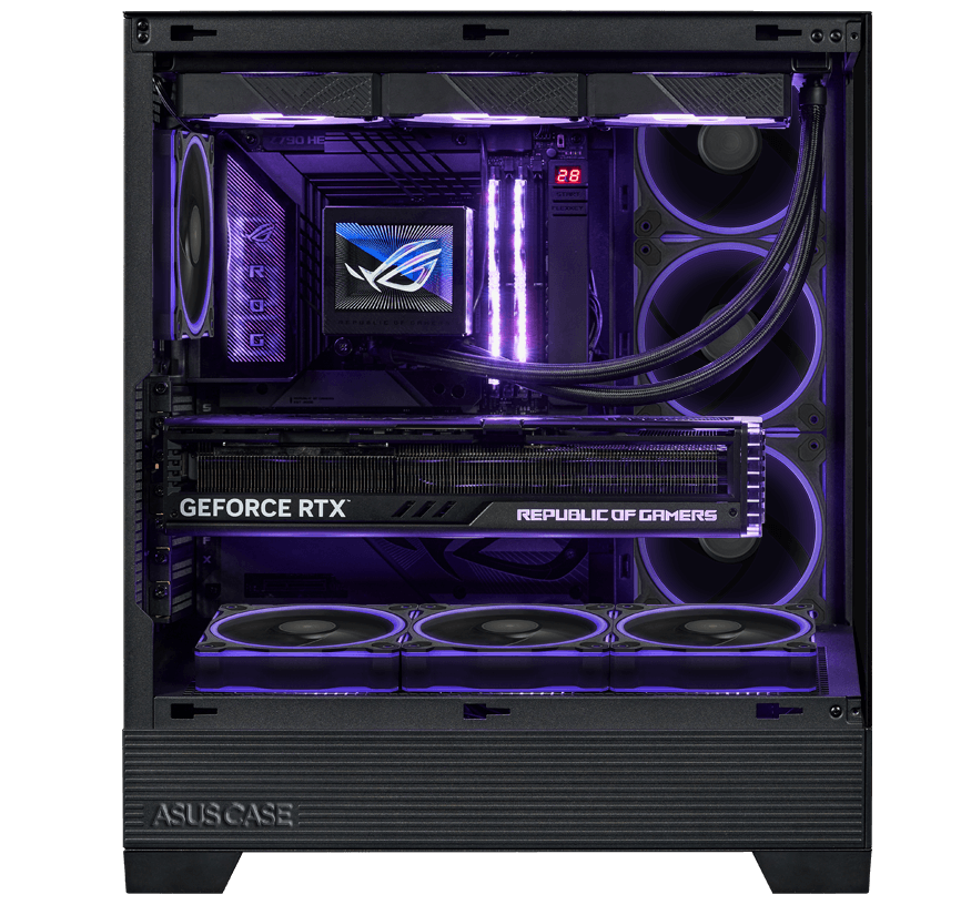 Side profile of an ASUS A31 PLUS PC build